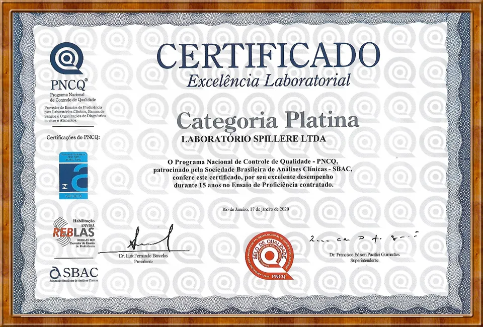 Certificado Platina